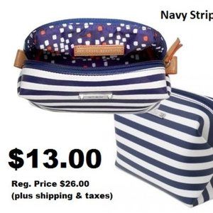 Navy Stripe Pouf